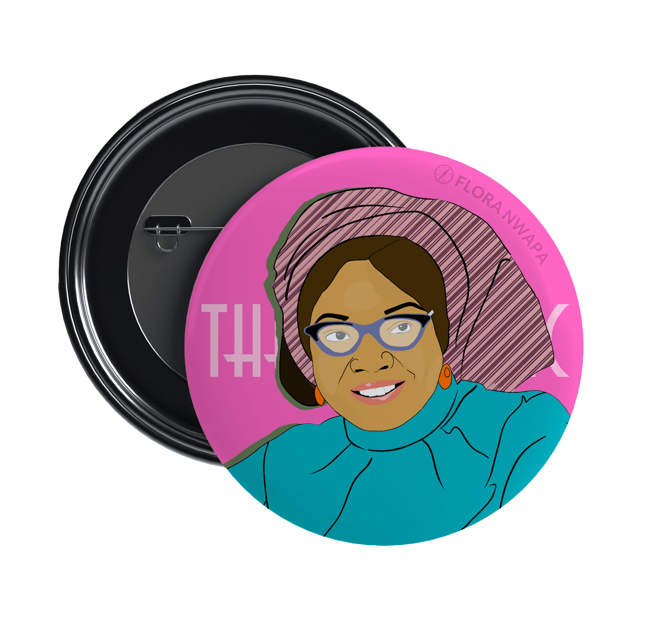 Flora Nwapa Pin Badge