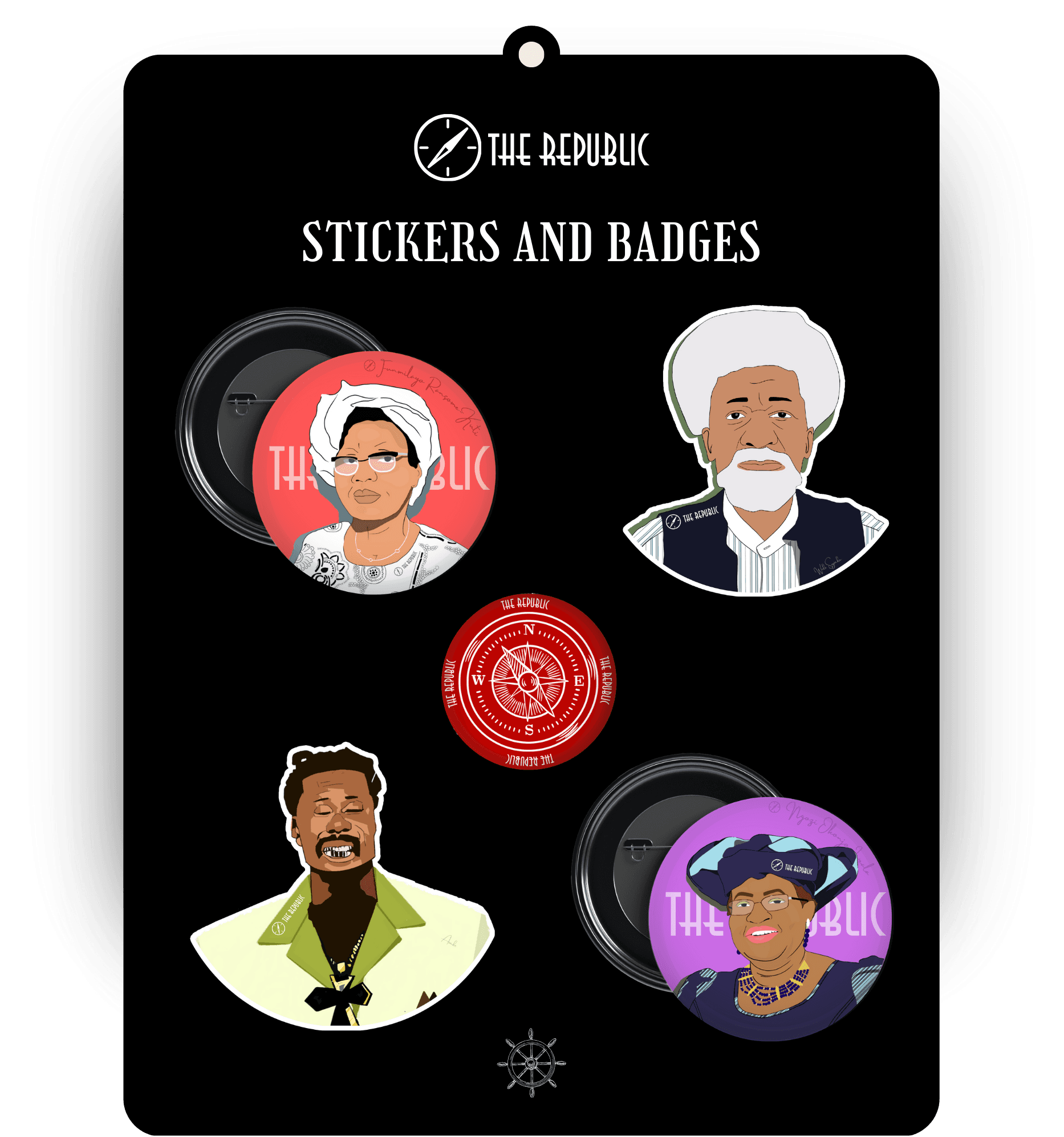 The Republic Sticker &amp; Badge Mix