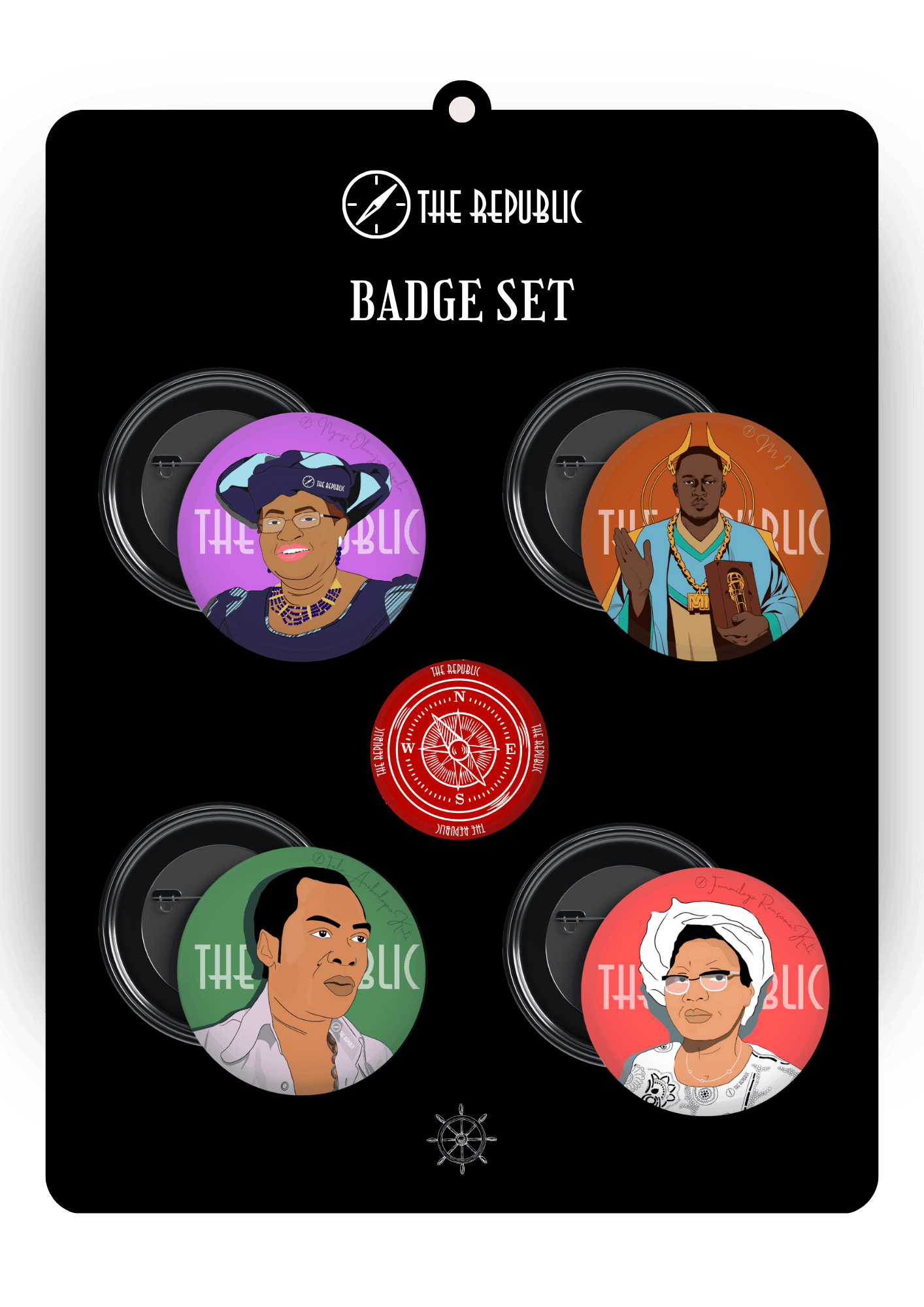 THE REPUBLIC STICKER & BADGE MIX